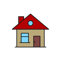 Building Icon color for website, symbol presentation