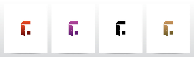 Door Open Letter Logo Design C