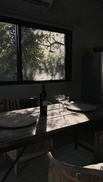 Bottle of wine on the table