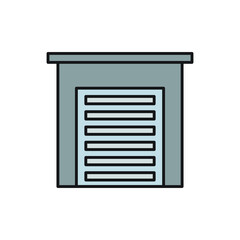 Garage Icon color for website, symbol presentation