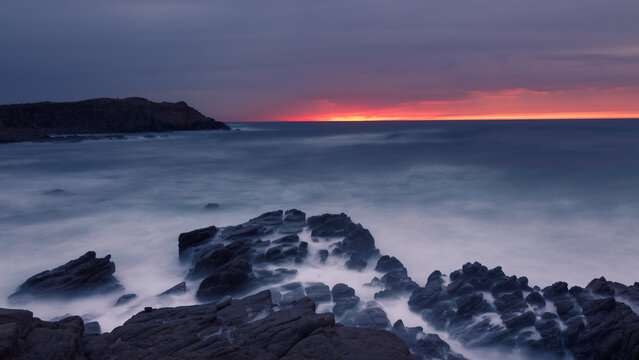 sunset over the sea Capo pecora