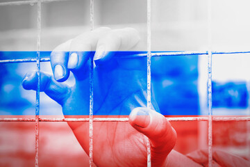 Concept on the background of sanctions against Russia, the economic and political crisis.