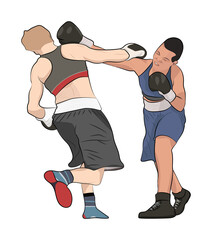 Women's fight in boxing