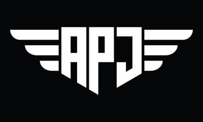 APJ geometric logo design vector template | monogram logo | abstract logo | wordmark logo | lettermark logo | business logo | brand logo | flat logo.