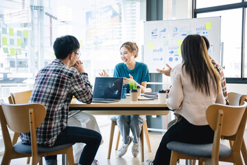 corporate business team and managers in close meeting