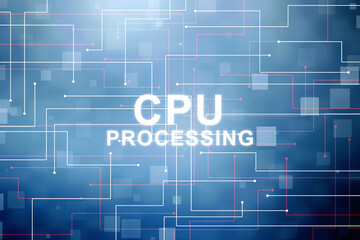 2d illustration Central Processing Unit