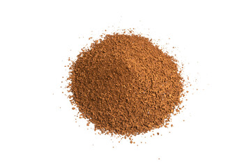 Instant coffee isolated on white background.