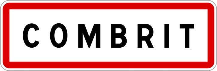 Panneau entrée ville agglomération Combrit / Town entrance sign Combrit