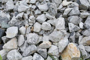 Crushed stone texture background. Crushed stone construction materials.