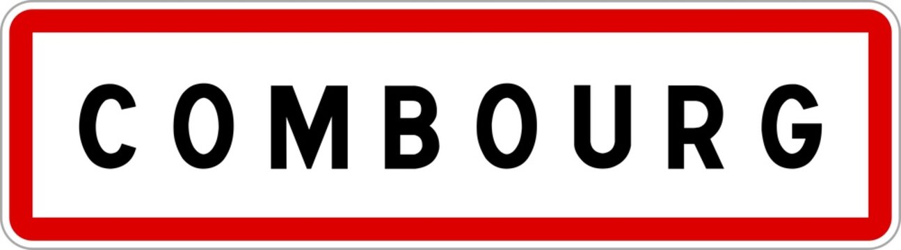 Panneau entr&eacute;e ville agglom&eacute;ration Combourg / Town entrance sign Combourg