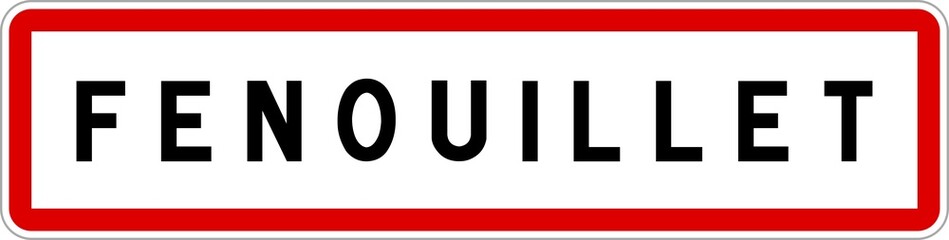 Panneau entrée ville agglomération Fenouillet / Town entrance sign Fenouillet