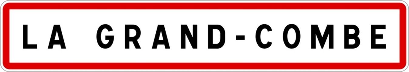 Panneau entrée ville agglomération La Grand-Combe / Town entrance sign La Grand-Combe