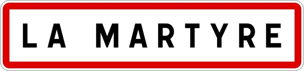 Panneau entrée ville agglomération La Martyre / Town entrance sign La Martyre