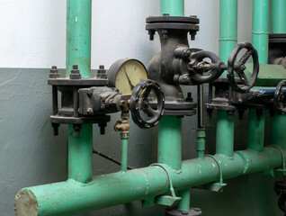 valves on the heat supply pipes