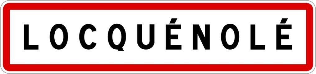 Panneau entrée ville agglomération Locquénolé / Town entrance sign Locquénolé