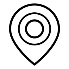 Pin Map Flat Icon Isolated On White Background