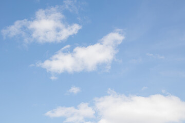 Blue sky with white clouds. Cloudy background