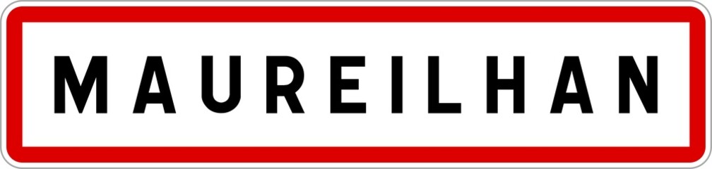 Panneau entrée ville agglomération Maureilhan / Town entrance sign Maureilhan