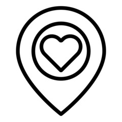 Dating Pin Map Flat Icon Isolated On White Background