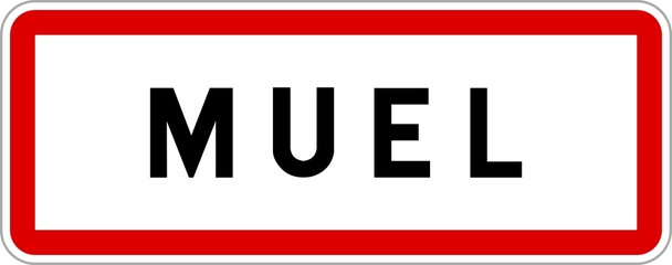 Panneau entrée ville agglomération Muel / Town entrance sign Muel