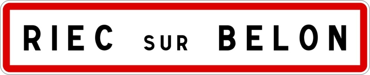 Panneau entrée ville agglomération Riec-sur-Belon / Town entrance sign Riec-sur-Belon