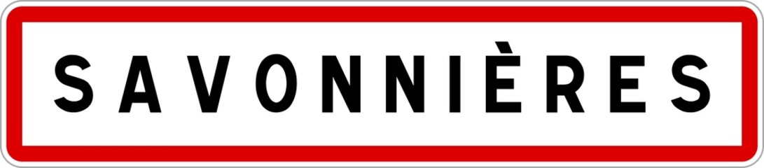 Panneau entrée ville agglomération Savonnières / Town entrance sign Savonnières