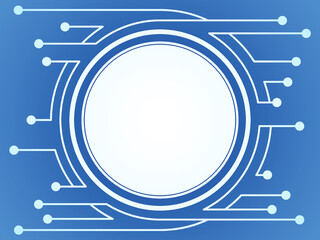 Abstract empty circle technology vector background