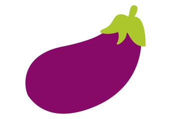 Icono de berenjena en fondo blanco. 