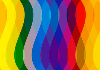 Fondo de curvas de multicolor decorativo.