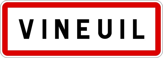 Panneau entrée ville agglomération Vineuil / Town entrance sign Vineuil