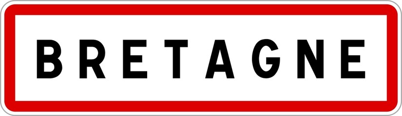 Panneau entrée ville agglomération Bretagne / Town entrance sign Bretagne