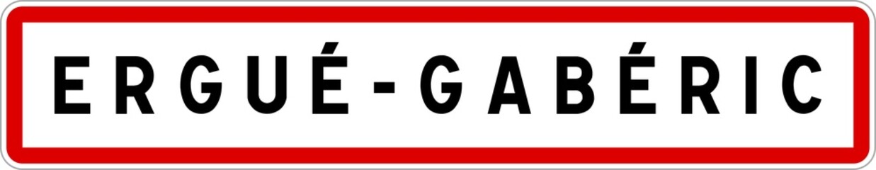 Panneau entrée ville agglomération Ergué-Gabéric / Town entrance sign Ergué-Gabéric