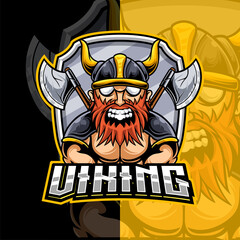 Viking Mascot Character Logo Template
