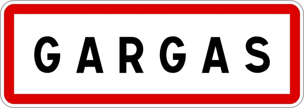 Panneau entr&eacute;e ville agglom&eacute;ration Gargas / Town entrance sign Gargas
