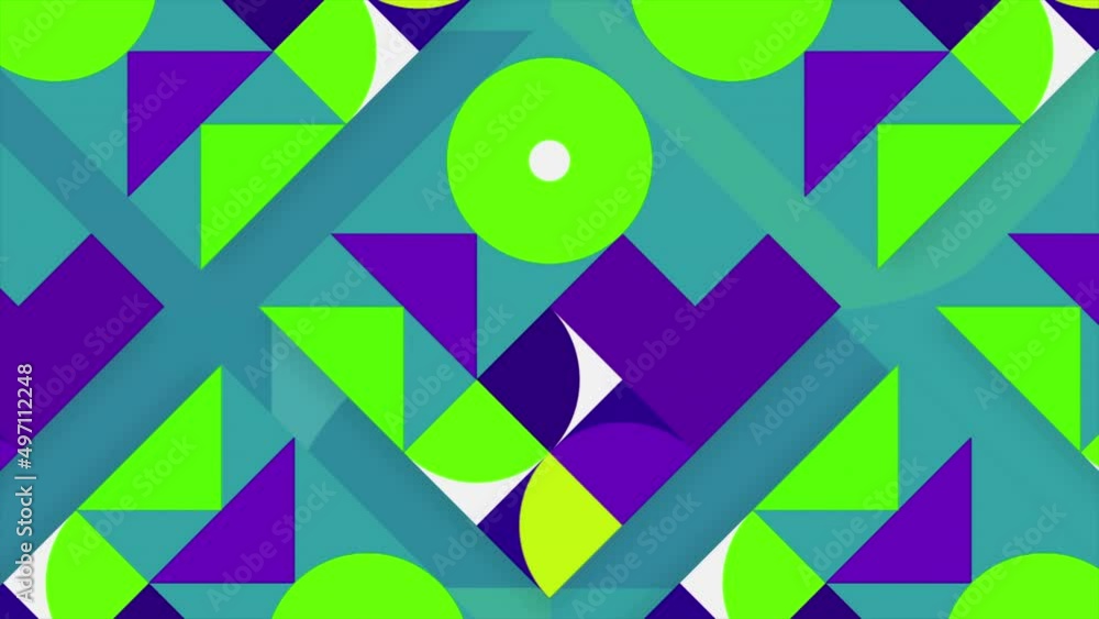 Aufkleber bright background. motion. an abstraction consisting of triangles circles and squares that change co