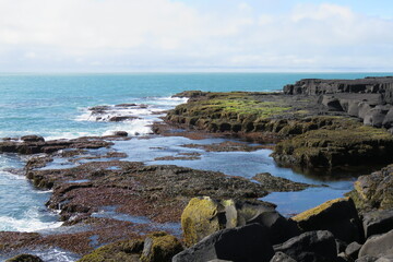 Eyrarbakki is a coast town whose sea-side is extremely dark from volcano rocks and lava. Iceland