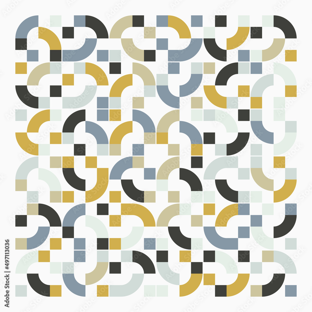Poster minimal art graphic pattern design aesthetics made with abstract vector geometric shapes