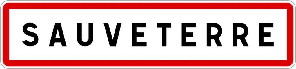 Panneau entrée ville agglomération Sauveterre / Town entrance sign Sauveterre