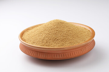 Fototapeta na wymiar Indian spices, Coriander Powder or Dhaniya Powder with Coriander seeds
