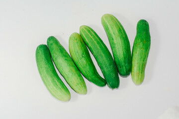 cucumber on a white background.