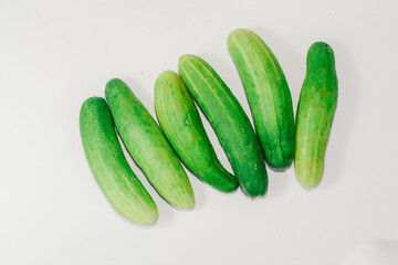 cucumber on a white background.