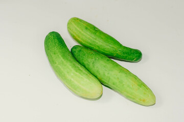 cucumber on a white background.