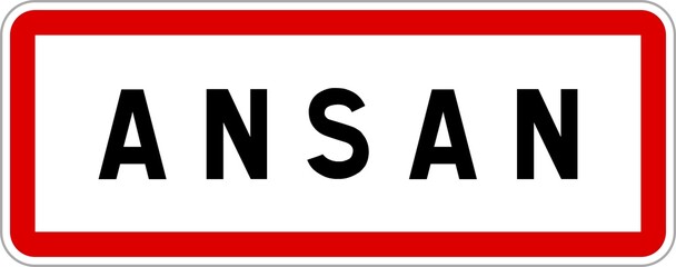 Panneau entrée ville agglomération Ansan / Town entrance sign Ansan