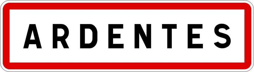 Panneau entrée ville agglomération Ardentes / Town entrance sign Ardentes