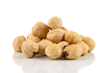 Closeup view of hazelnuts