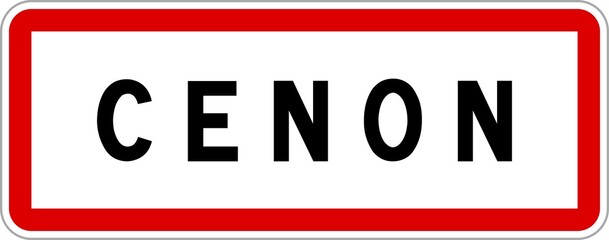 Panneau entrée ville agglomération Cenon / Town entrance sign Cenon