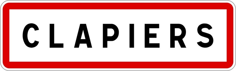 Panneau entrée ville agglomération Clapiers / Town entrance sign Clapiers