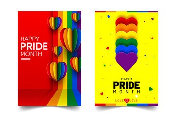 happy pride day social media post template design - obrazy, fototapety, plakaty