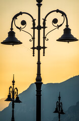 old streetlamps at a street