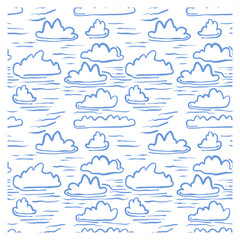 Seamless pattern with storm clouds.